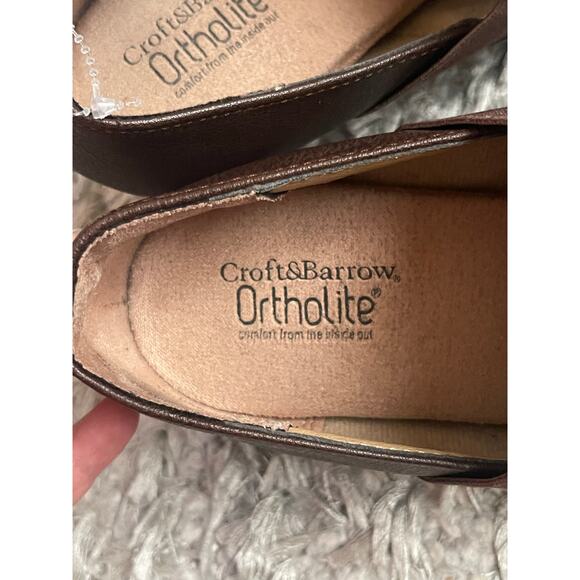 Croft & Barrow Ortholite Women's Brown Ankle Slip On Size 9 - Picture 8 of 11